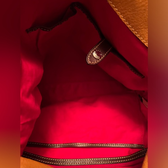 Dooney & Bourke Oring Orange Sunset Large Hobo Leather Purse - Picture 11 of 11